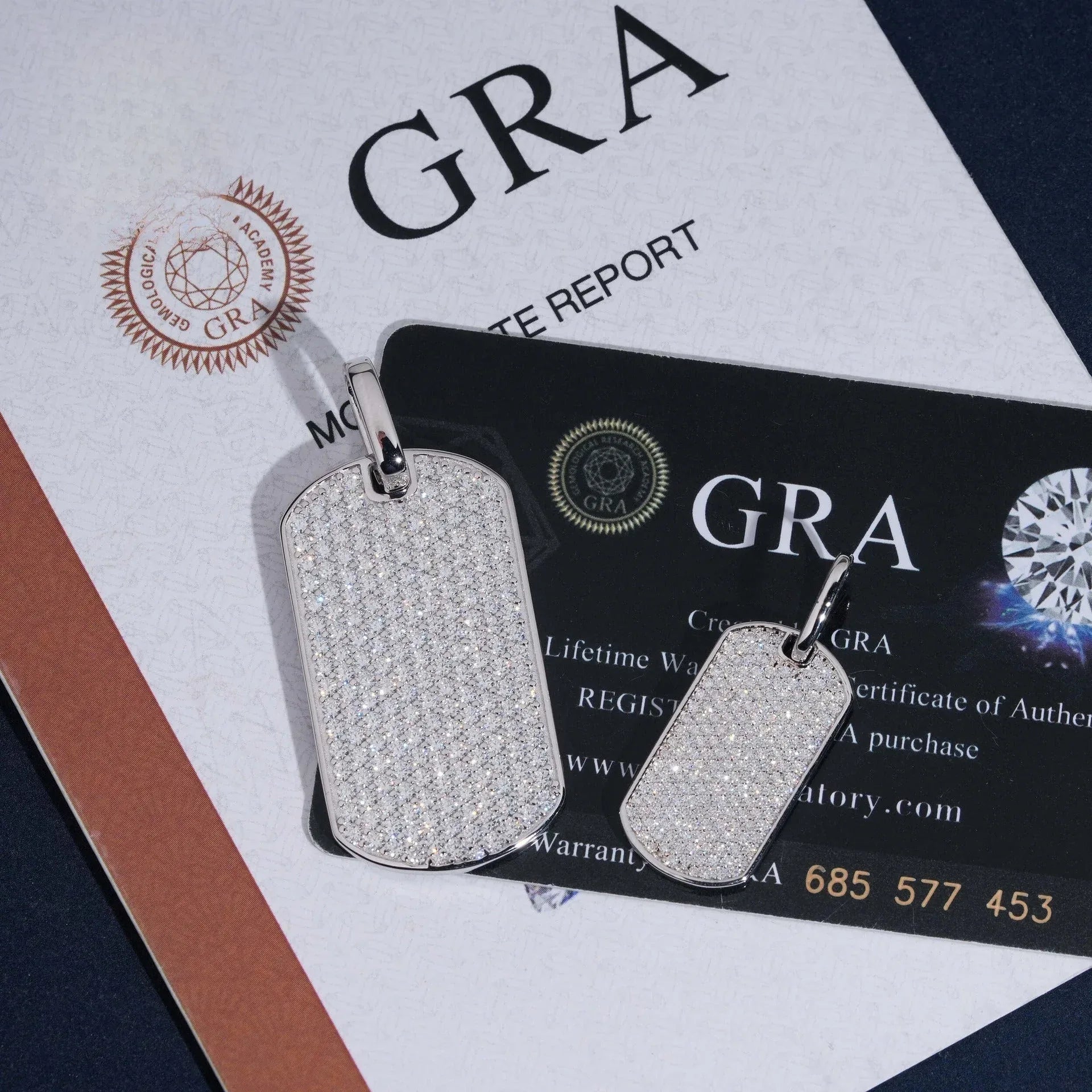 New S925 Silver Moissanite Rectangular Pendant – European & American Hip-Hop Style, Personalized Jewelry - CaratixJewelry